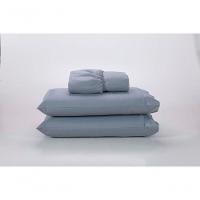 Jogo Lençol 400 Fios Ponto Palito Cama Solteiro 2pçs Poliéster - Cinza - 1