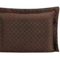 Porta Travesseiro Com Debrum Requinte Liso 01 Peça - Marrom - 2