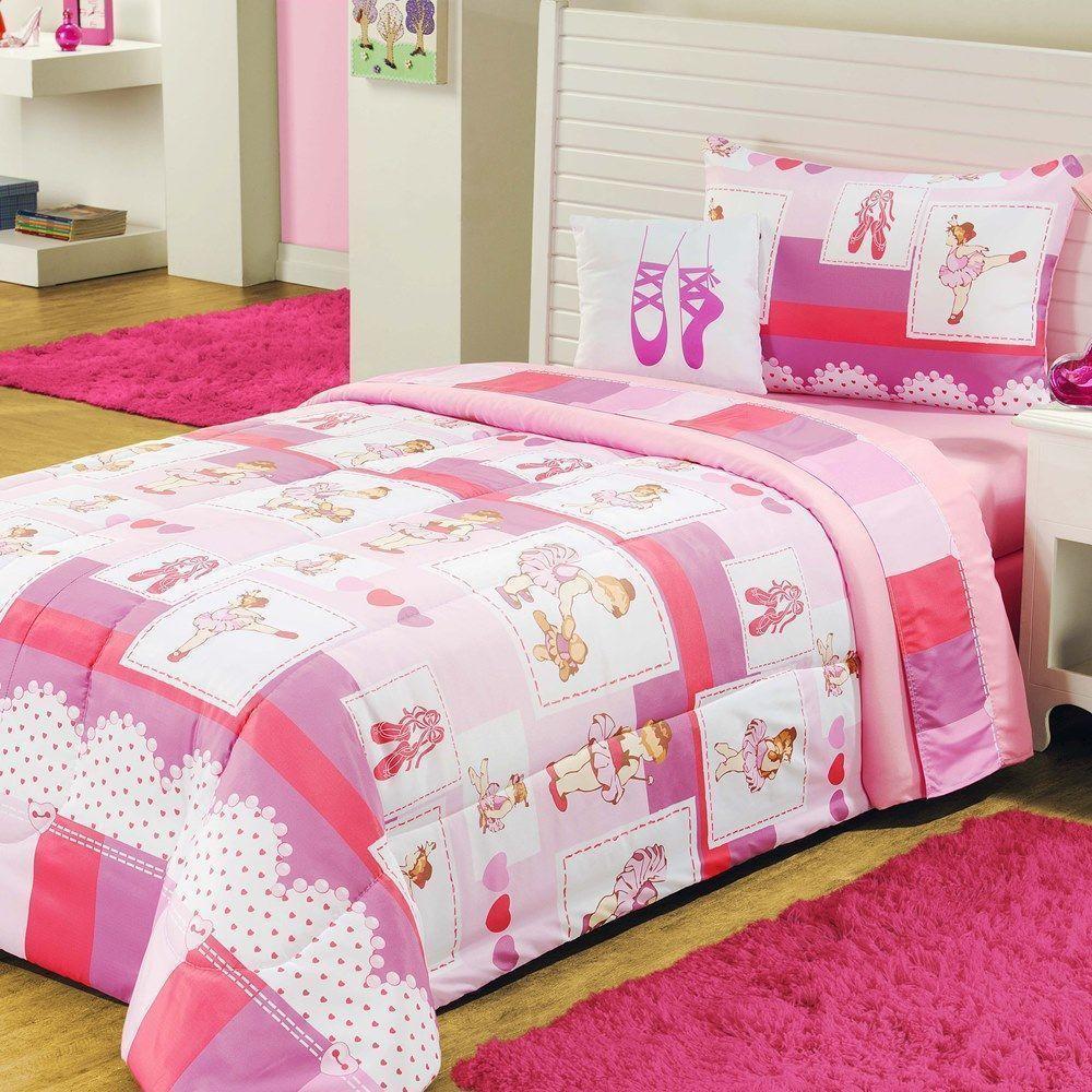Edredom Estampado Infantil Kids Solteiro 01 Peça - Balet - 2