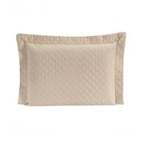 Porta Travesseiro Com Debrum Requinte Liso 01 Peça - Bege - 1