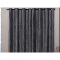Cortina Blackout Pvc Com Tecido Voil Xadrez 2,80 M X 2,30 M - Preto - 1