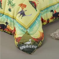 Kit Edredom Plush Fofinho Infantil Dupla Face Dream 2 Peças Solteiro Dinossauro - 4