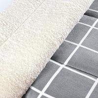 Coberdrom Sherpa E Flannel Austin Queen Manta 100g 01 Peça - Cinza - 3