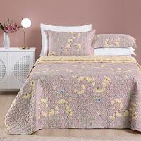 Colcha Estampada Dupla Face Bouti King 03 Peças - Lavanda