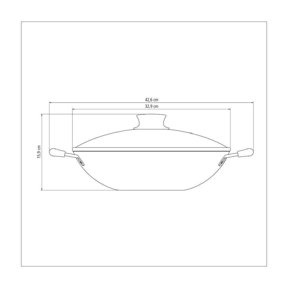Wok Tramontina Paris Com Revestimento Interno E Externo Em Antiaderente Starflon Max Vermelho - 4