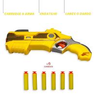 Kit Pistola Lançadora Dardos Com Máscara - Amarelo - 4