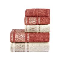 Jogo De Banho Essence 100% Algodão 05 Peças - Terracota/pérola - 1