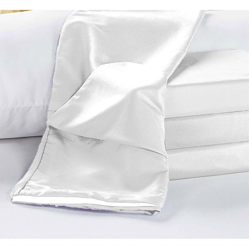 Capa Para Travesseiro De Corpo 1,40x0,45m Rafaela 1 Peça - Branco - 1