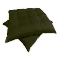 Kit 02 Almofadas Assento Futon Flat Para Cadeira 40x40 Verde Musgo - 6