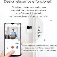 Interfone Inteligente Com Câmera Wifi E áudio Sem Fio Segurança E Conveniência Em Um Só Produto - 2