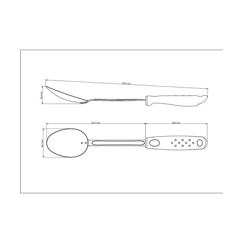 Colher Para Servir Tramontina Utilita Em Aço Inox Com Cabo De Polipropileno Preto - 3
