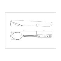 Colher Para Servir Tramontina Utilita Em Aço Inox Com Cabo De Polipropileno Preto - 3