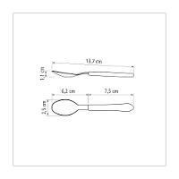 Kit 6 Colher De Chá Leme Inox Vermelho - 5