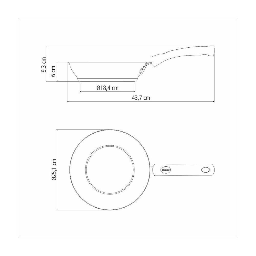 Frigideira Tramontina Solar Silicone Rasa Em Aço Inox Fundo Triplo Com Cabo De Silicone 24 Cm 2,1 L - 4