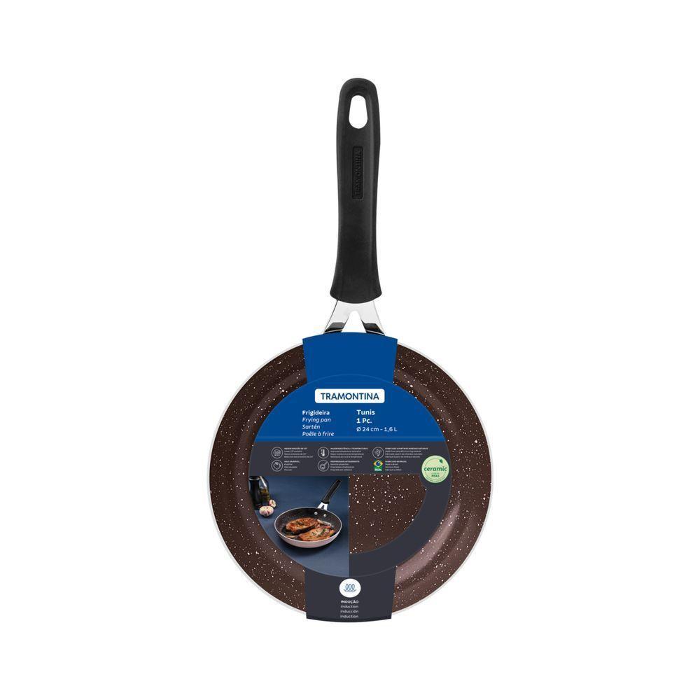 Frigideira Tramontina Tunis Em Alumínio Cerâmico Antiaderente E Externo Siliconado Rosa Trufado - 7