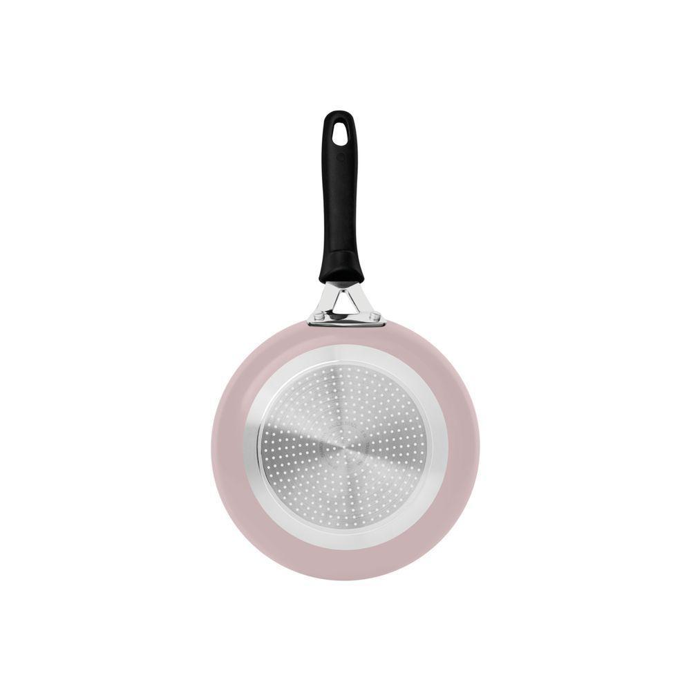 Frigideira Tramontina Tunis Em Alumínio Cerâmico Antiaderente E Externo Siliconado Rosa Trufado - 8