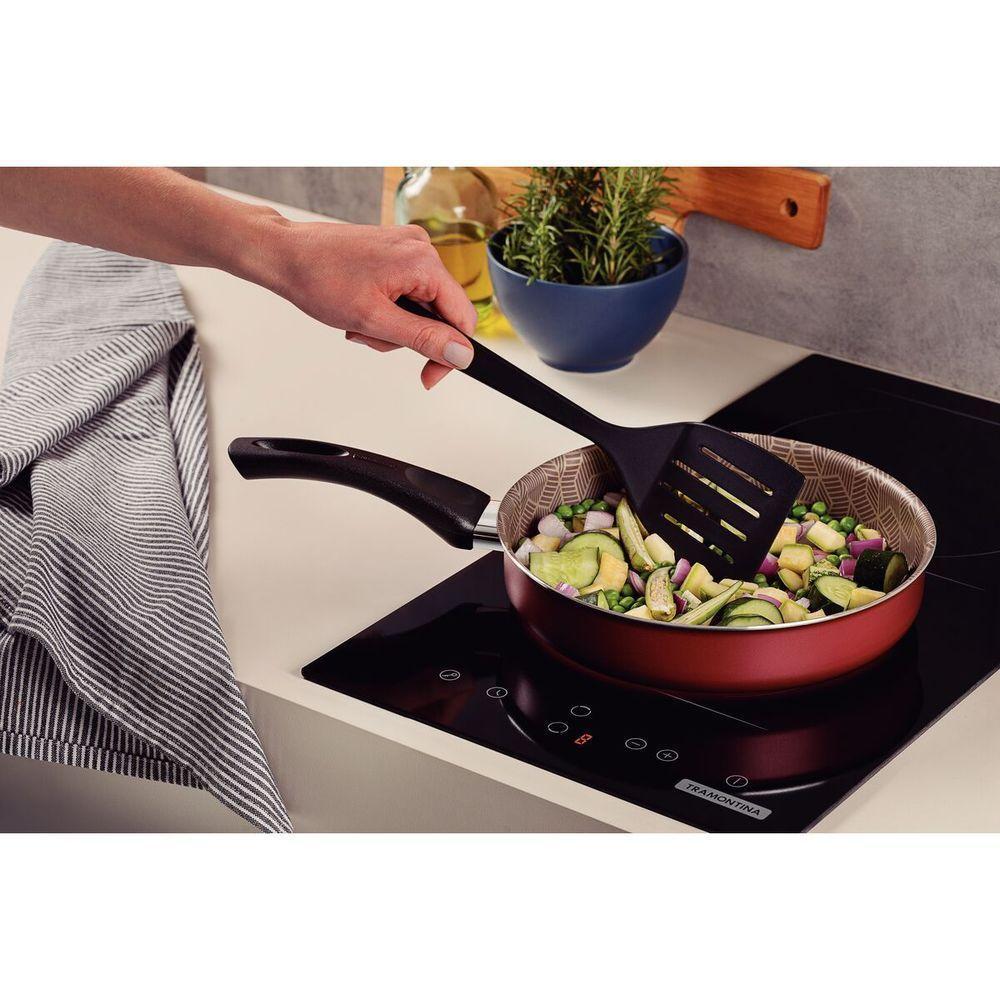 Frigideira Reta Tramontina Paris Em Alumínio Antiaderente Starflon Max Vermelho Co - 3