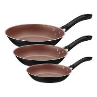 Jogo De Frigideiras Tramontina Caribe Em Antiaderente Starflon Max E Externo De Poliéster Preto - 6