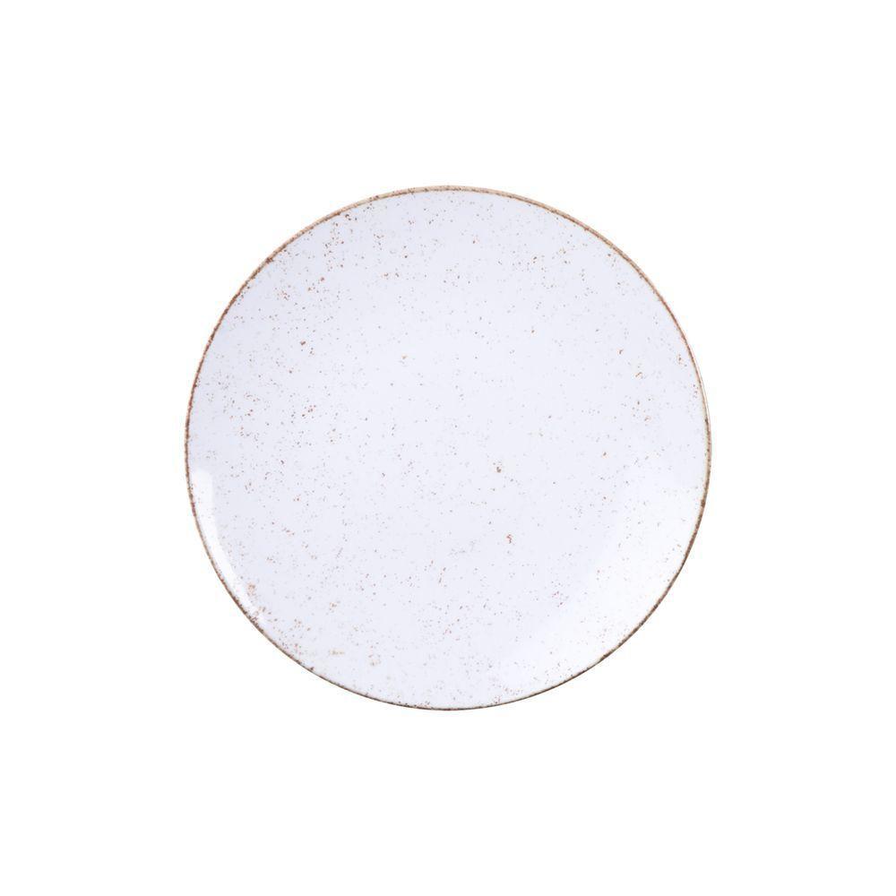 Prato Sobremesa Tramontina Rústico Marrom Em Porcelana Decorada 21 Cm - 6