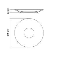 Prato Sobremesa Tramontina Rústico Marrom Em Porcelana Decorada 21 Cm - 5