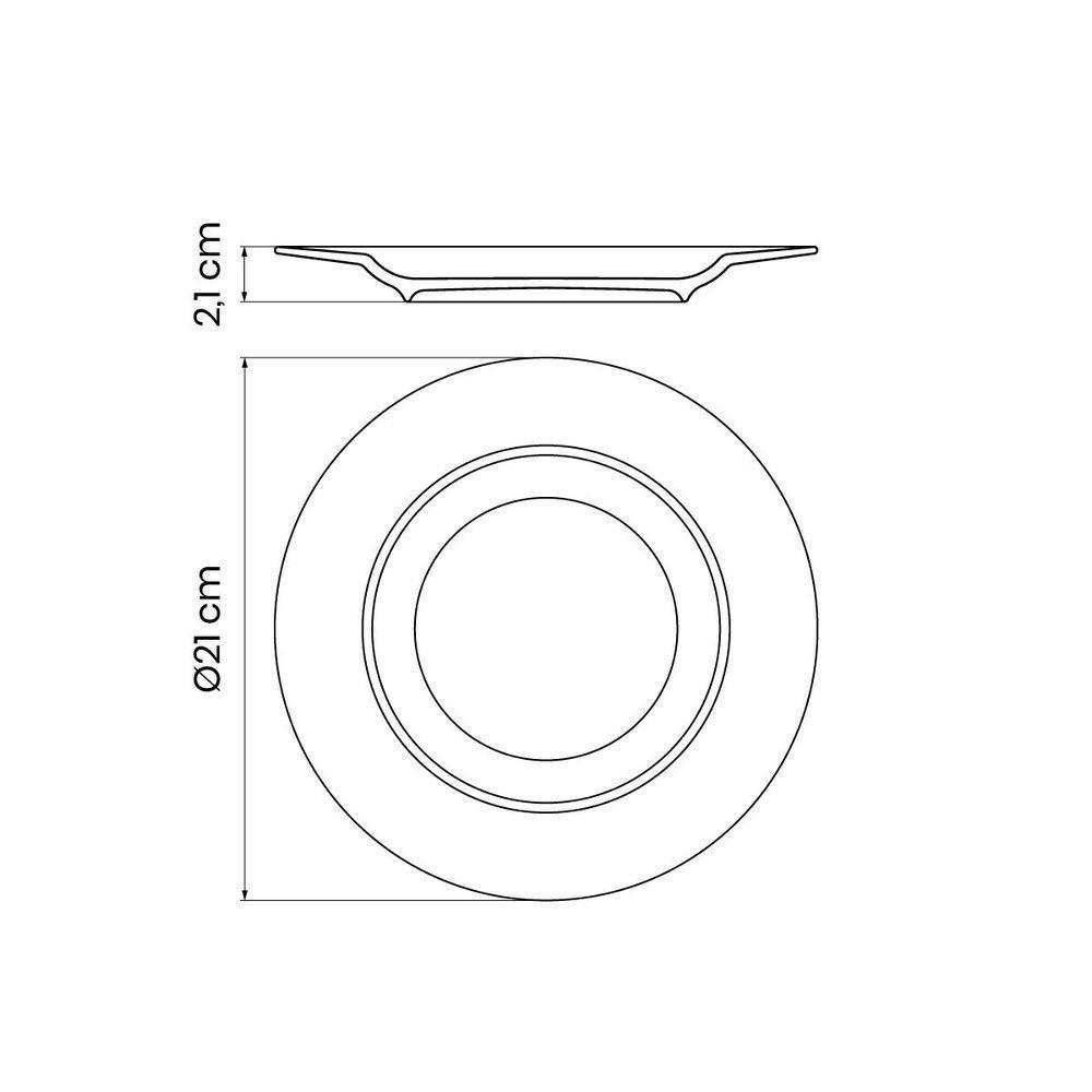 Prato Sobremesa Tramontina Helen Em Porcelana Decorada 21 Cm - 4
