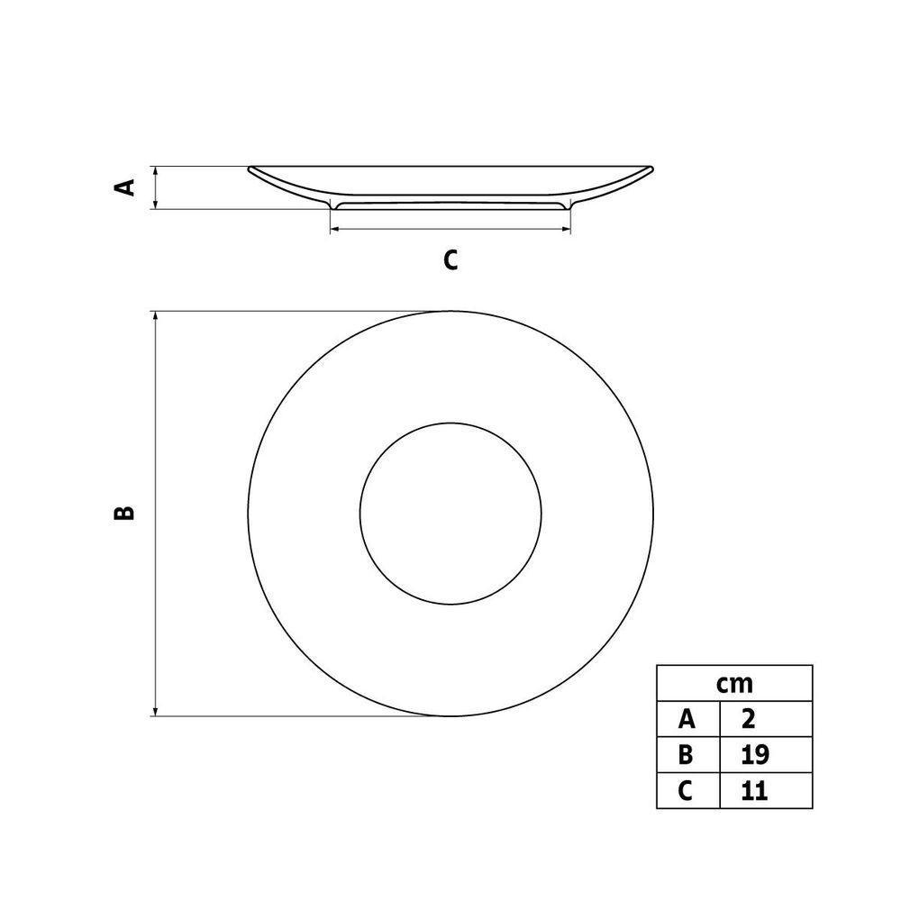 Prato Sobremesa Tramontina Leonora Em Porcelana Branca 19 Cm - 6