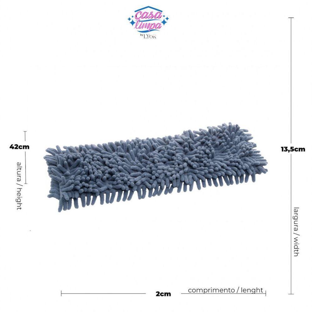 Refil De Mop Flat Chenile Vassoura Magica 42 Cm - Lyor - 4
