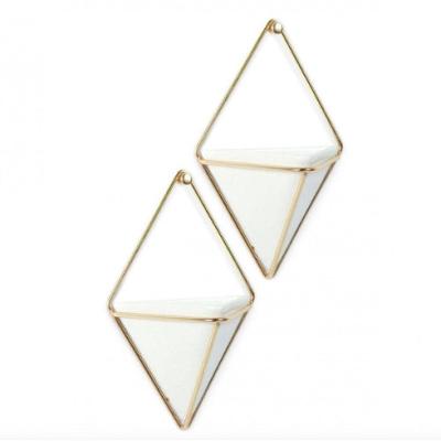 Conjunto De Vaso De Parede 2 Peças Branco Trigg - Umbra