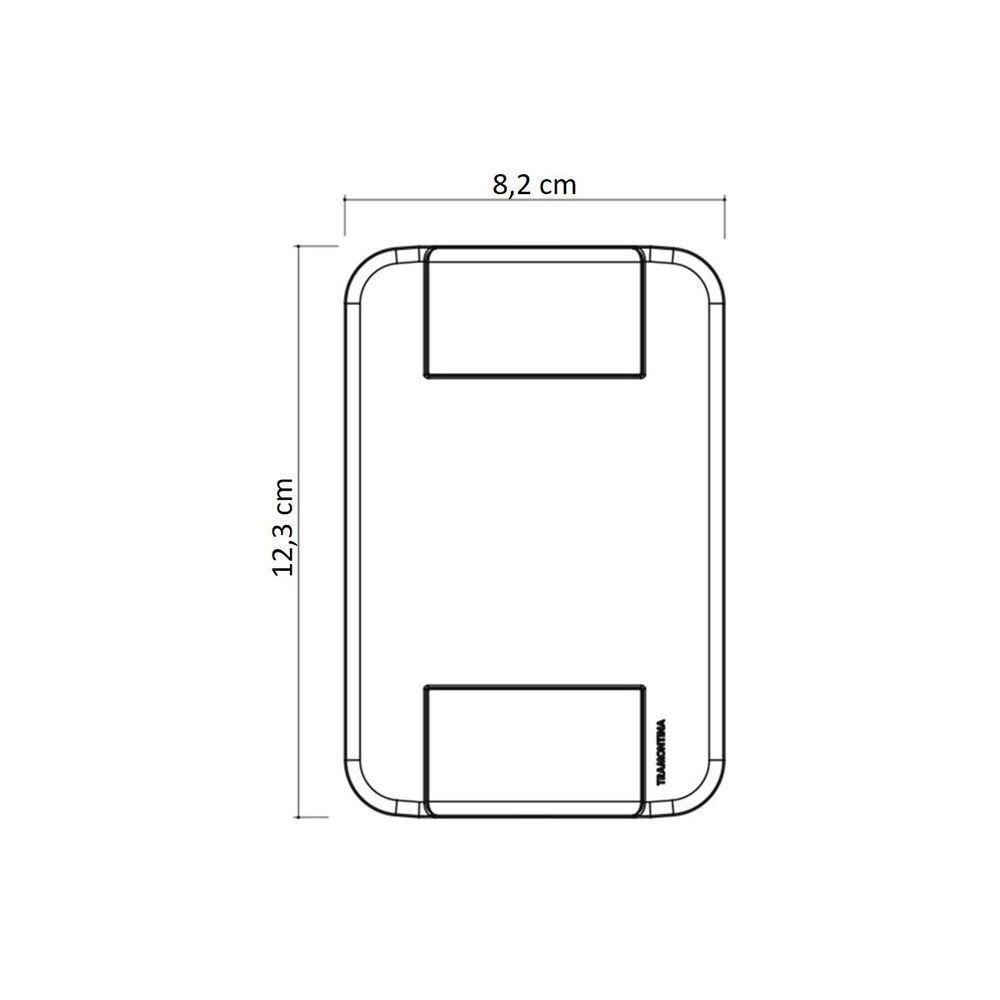 Conjunto 4x2 Com 1 Tomada 2p T 10 A 250 V Tramontina Tablet Branco 120 Unidades - 3