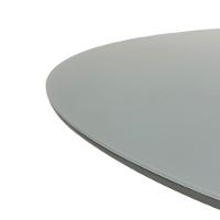 Mesa De Jantar Cone Balonê Redonda 120 Cm Tampo Laca Cinza + Vidro Base Cinza Cor Cinza - 3