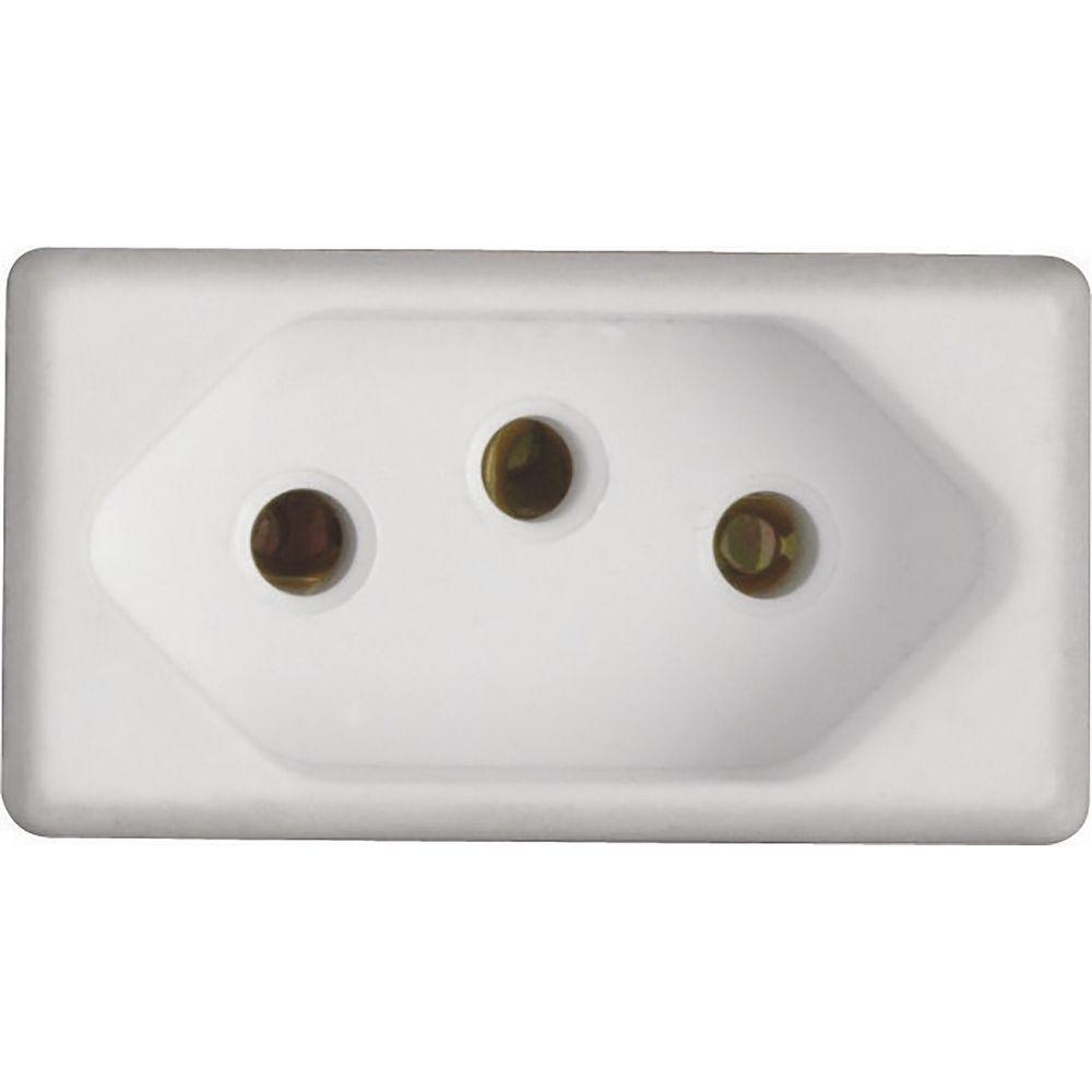 Kit 12 Modulo Tomada 2p+t Tramontina 10 A 250 V Branco - 1