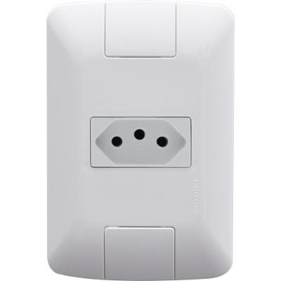Kit 8 Conjunto 4x2 1 Tomada 2p+t Tramontina 10a 250v Branco