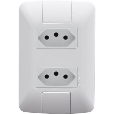 Kit 12 Conjunto 4x2 2 Tomadas 2p+t Tramontina 10a 250v Branco