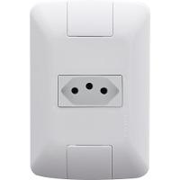 Kit 4 Conjunto 4x2 1 Tomada 2p+t Tramontina 10a 250v Branco - 1