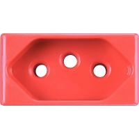 Kit 3 Módulo Tomada 2p T Tramontina 20 A 250 V Vermelho - 1