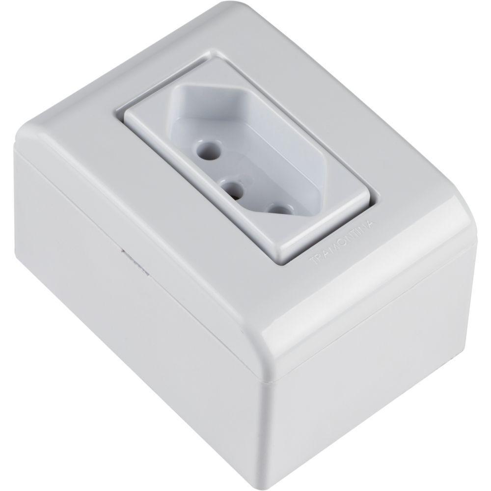 Kit 3 Caixa Sobrepor 1 Tomada 2p+t 10a 250v Tramontina Lizflex - 7