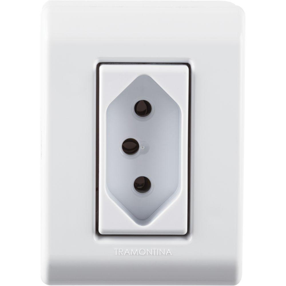 Kit 9 Caixa Sobrepor 1 Tomada 2p+t 10a 250v Tramontina Lizflex - 1