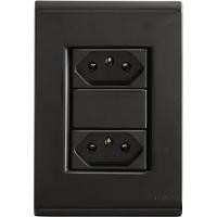 Conjunto 4x2 Com 2 Tomadas 2p T 20 A 250 V Tramontina Liz Grafite - 1