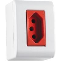 Caixa De Sobrepor Com 1 Tomada 2p+t 20 A 250 V Tramontina Lizflex Com Vermelha E Branca - 6