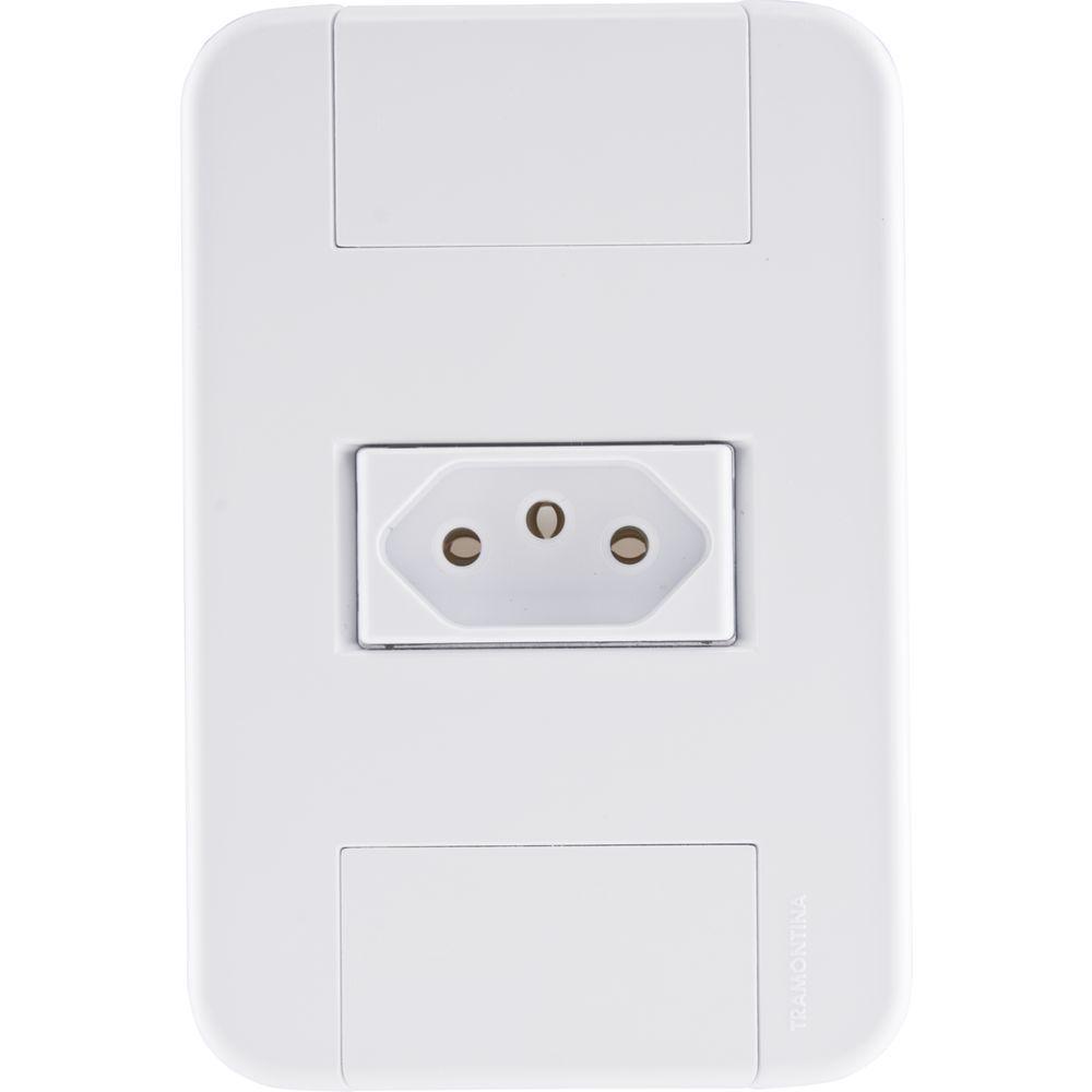 Conjunto 4x2 Com 1 Tomada 2p+t 10 A 250 V Tramontina Tablet Branco - 1