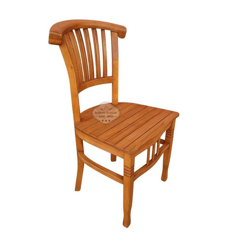 Cadeira Inglesa Em Madeira Maciça De Demolição Sudeste Rústico - 1