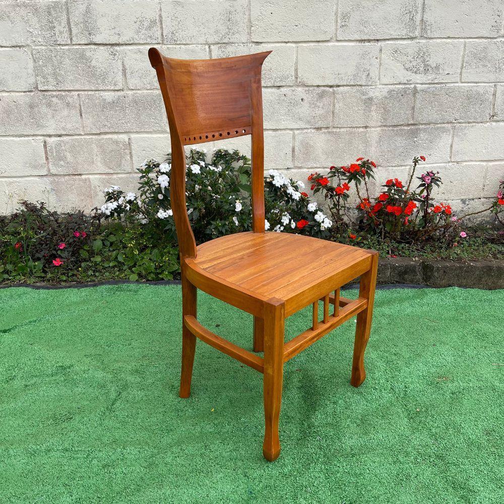 Cadeira Inglesa Em Madeira Maciça De Demolição Sudeste Rústico - 9