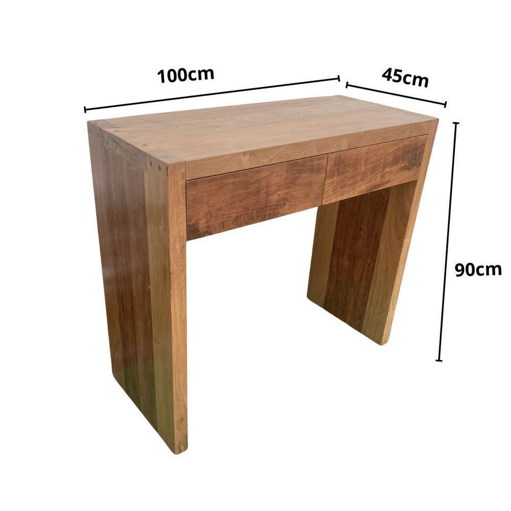 Aparador U Em Madeira De Demolição 2 Gavetas 1,00 X 0,45 X 0,90 Sudeste Rústico - 3