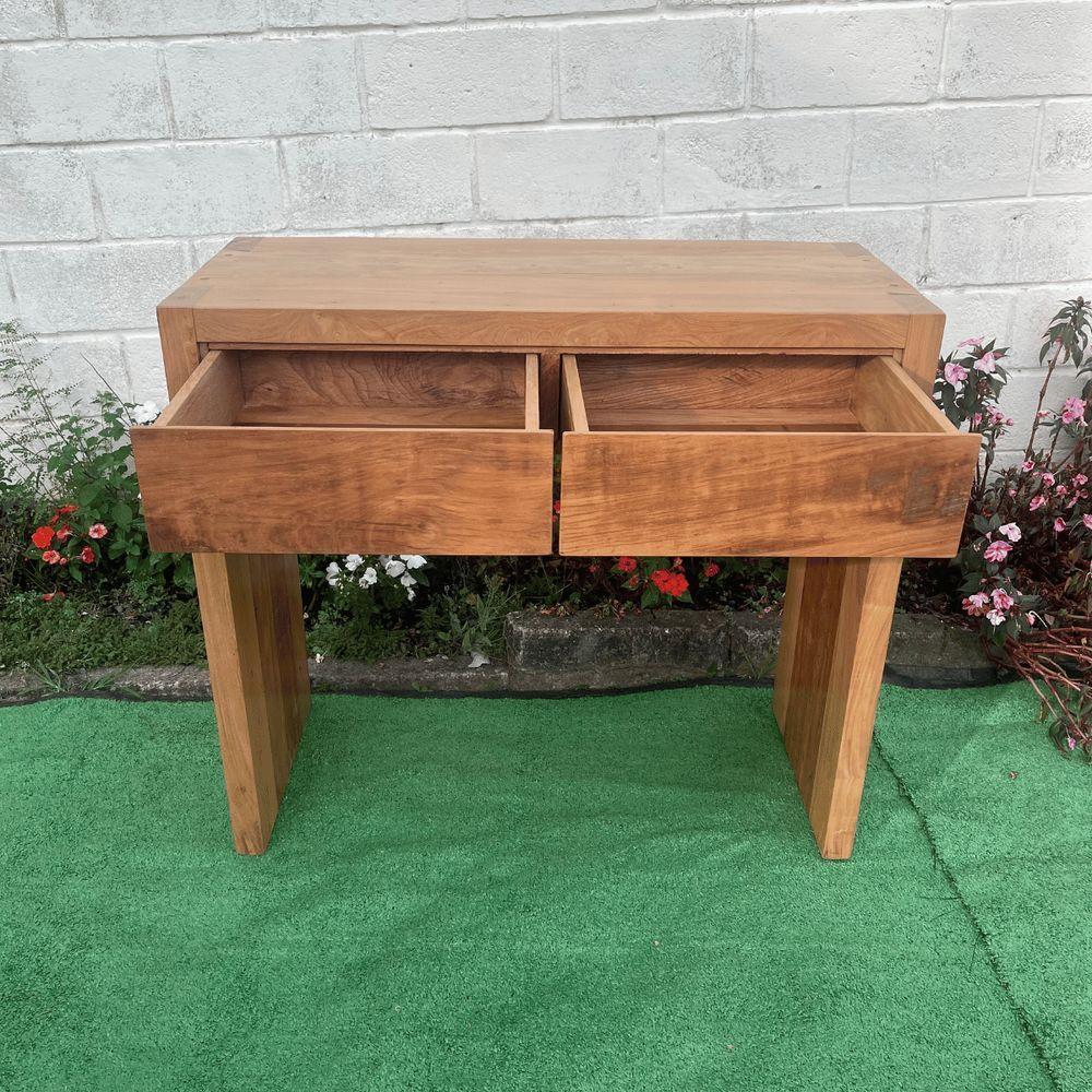 Aparador U Em Madeira De Demolição 2 Gavetas 1,00 X 0,45 X 0,90 Sudeste Rústico - 4