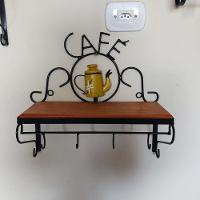 Prateleira De Café Porta Tempero 40cm Tema Bule Amarelo Sudeste Rústico - 2