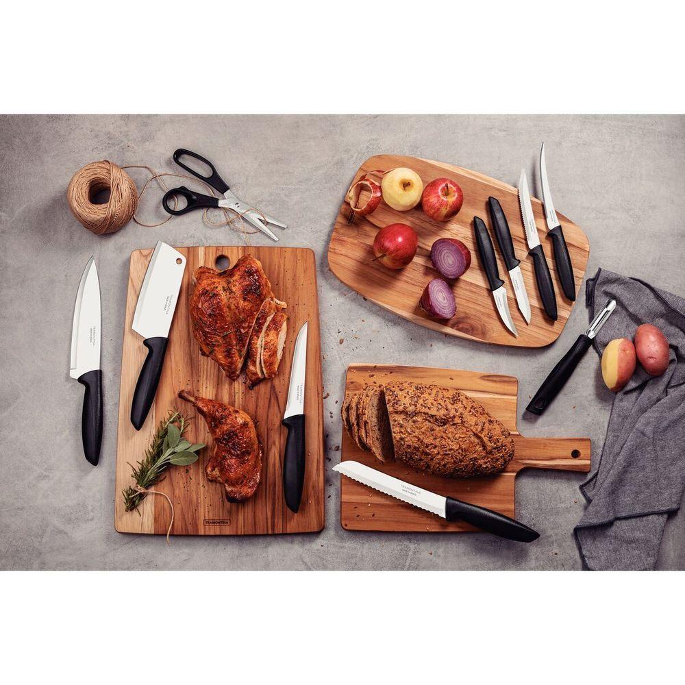 Jogo De Facas Tramontina Plenus Com Lâminas Em Aço Inox E Cabos De Polipropileno Preto 10 Peças - 3