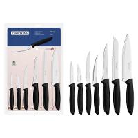 Jogo De Facas Tramontina Plenus Com Lâminas Em Aço Inox E Cabos De Polipropileno Preto 07 Peças - 3