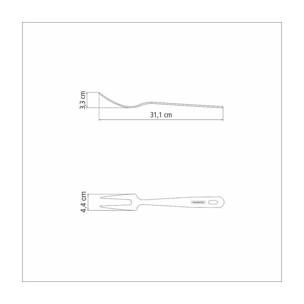 Garfo Trinchante Tramontina Extrata Para Carnes Em Aço Inox - 4