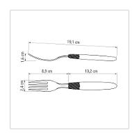 Kit 24 Garfo Mesa Tramontina Ipanema Inox Vermelho