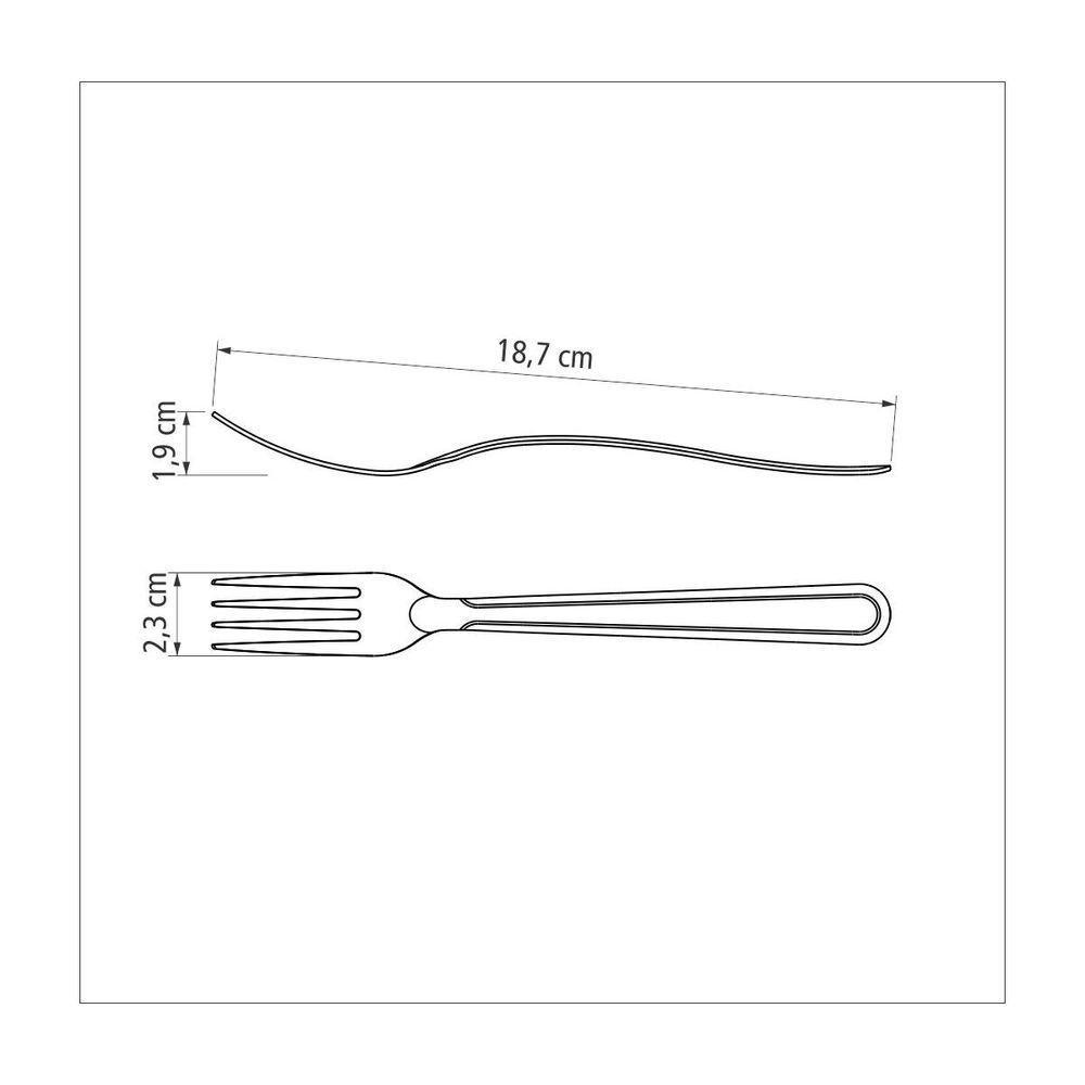 Kit 3 Garfo De Mesa Inox Buzios - 4